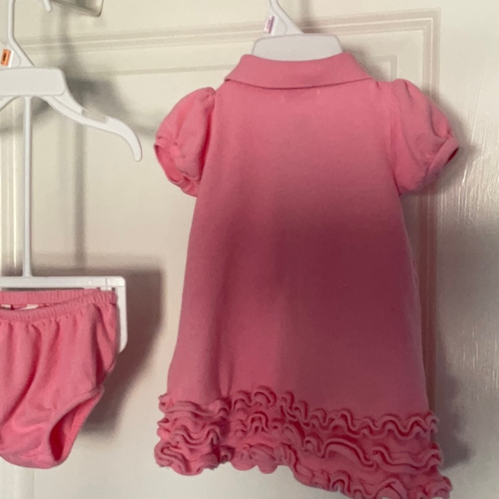 Polo by Ralph Lauren Kids Ruffle Hem Shirts - Deep Pink, Light Pink 9 months - Picture 9 of 9